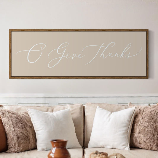 O Give Thanks | Canvas Scripture Art | Psalm 136:1