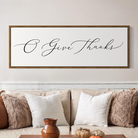 O Give Thanks | Canvas Scripture Art | Psalm 136:1