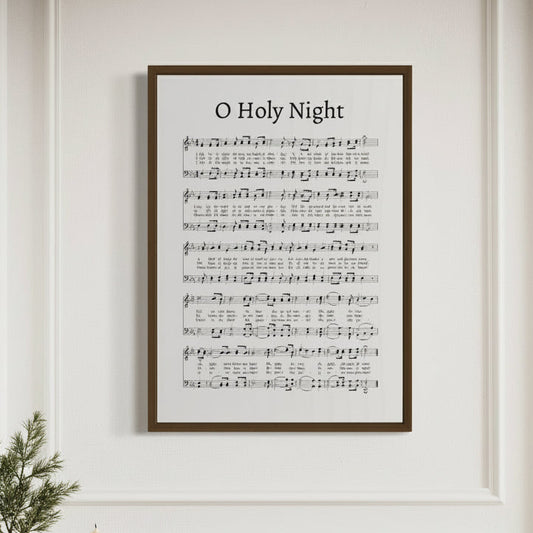 O Holy Night Hymn Christmas Canvas Wall Art