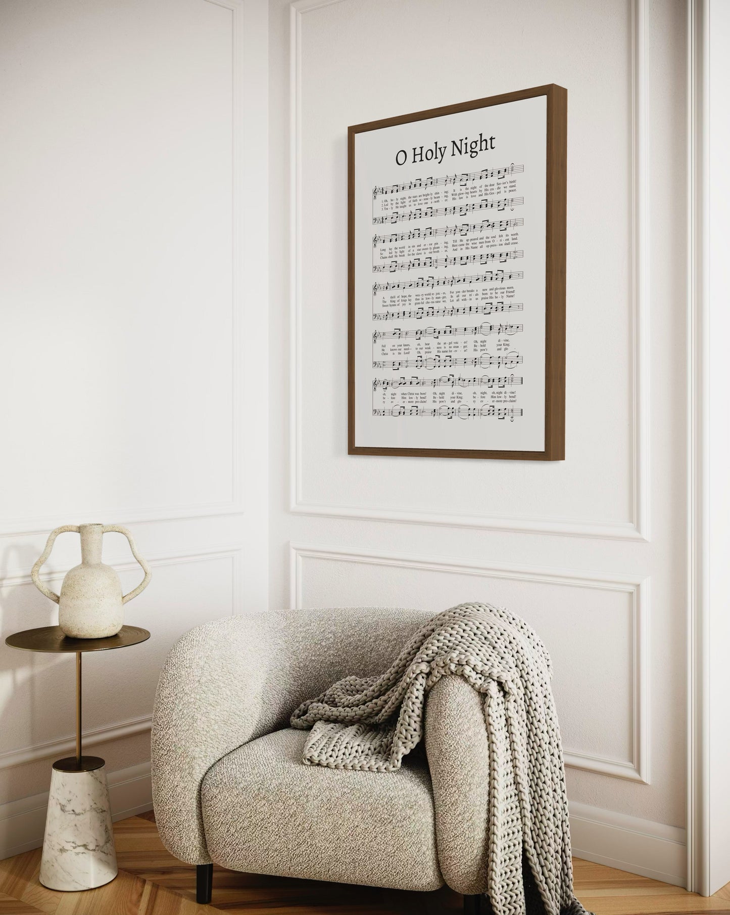 O Holy Night Hymn Christmas Canvas Wall Art