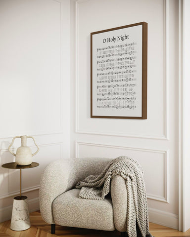 O Holy Night Hymn Christmas Canvas Wall Art