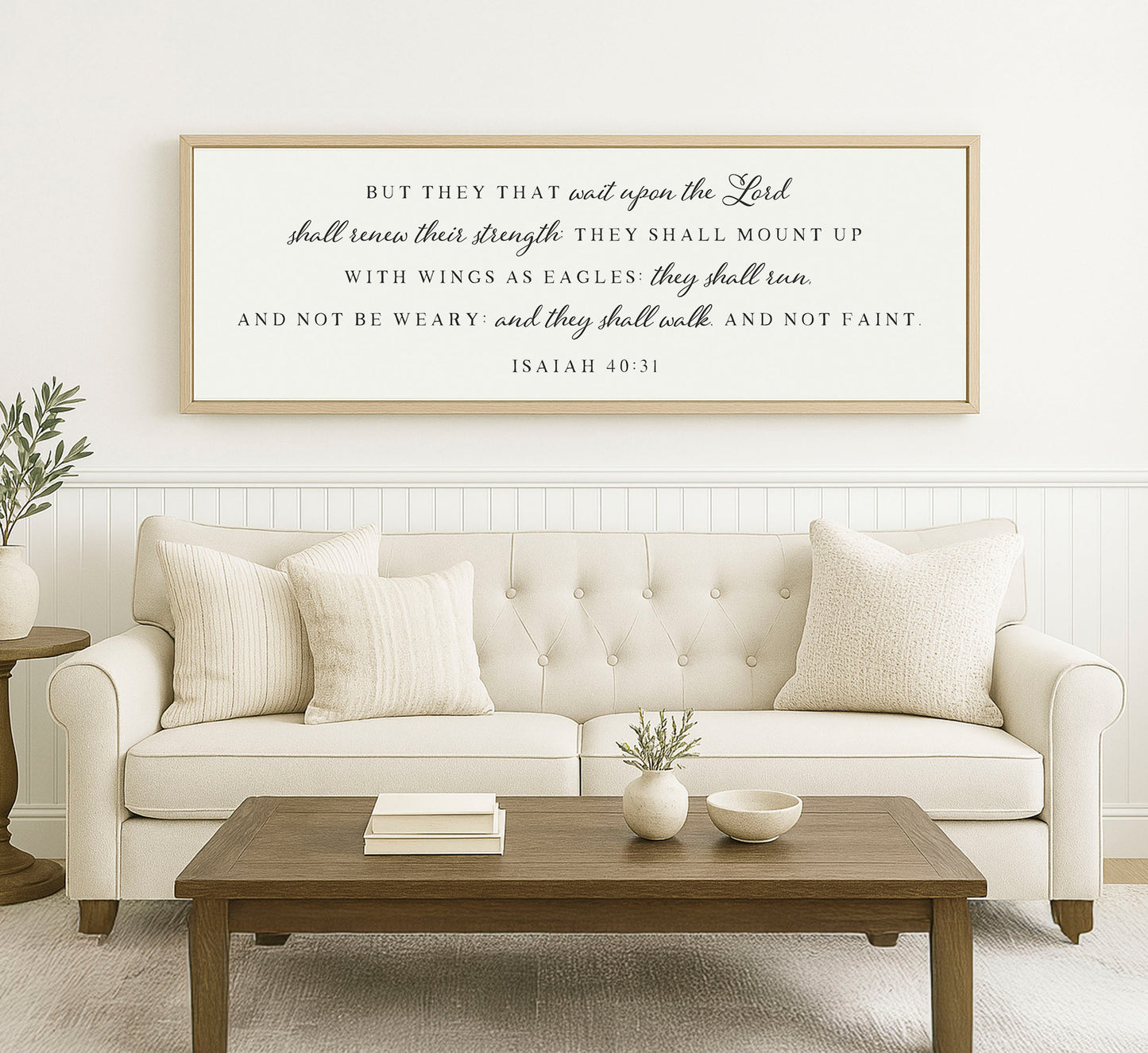 But They That Wait Upon The Lord II | Isaiah 40:31 | Bible Verse Wall Art