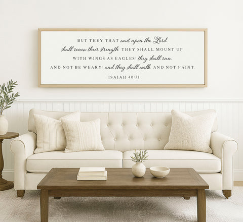 But They That Wait Upon The Lord II | Isaiah 40:31 | Bible Verse Wall Art