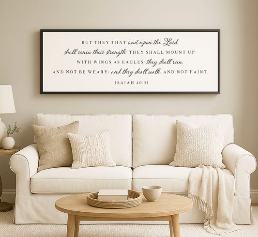 But They That Wait Upon The Lord II | Isaiah 40:31 | Bible Verse Wall Art