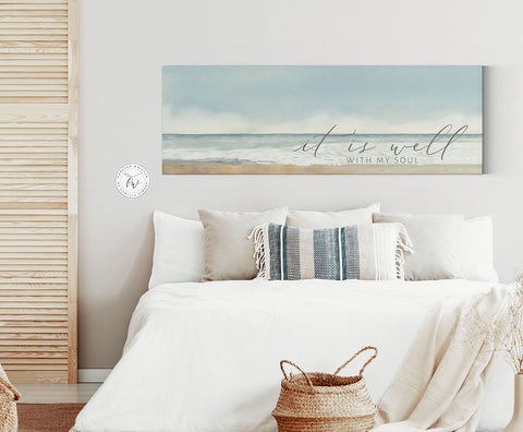 It Is Well With My Soul Coastal Canvas Wall Art