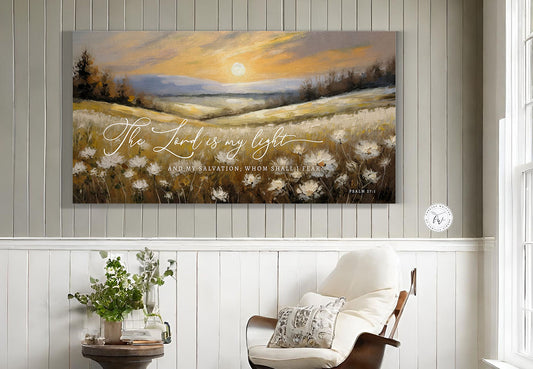 The Lord is My Light and My Salvation | Christian Wall Art