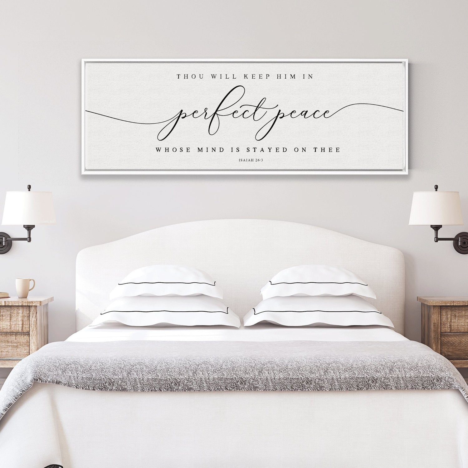 Perfect Peace | Isaiah 26:3 | Bible Verse Wall Art - Forever Written