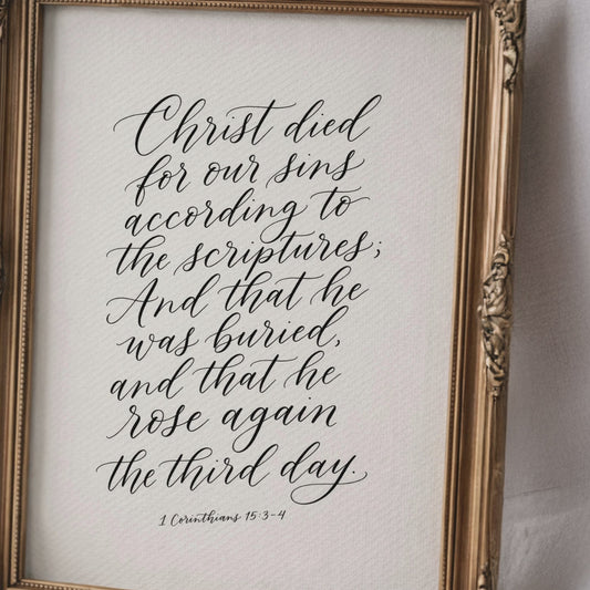 Christ Died for Our Sins | Downloadable Art