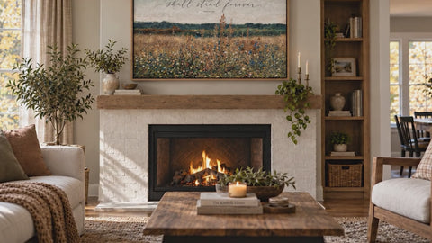 The Lord is My Shepherd - Vintage Landscape Canvas Art - Psalm 23:1–2 Christian Scripture Canvas Wall Art