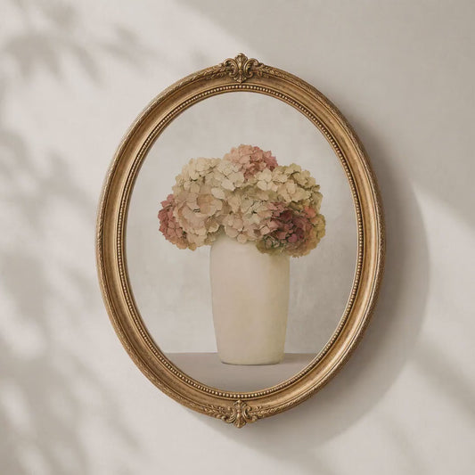 Vintage Hydrangea Botanical Print, Neutral Floral Art, Cottagecore Wall Decor (Digital Download)