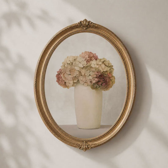 Vintage Hydrangea Botanical Print, Neutral Floral Art, Cottagecore Wall Decor (Digital Download)