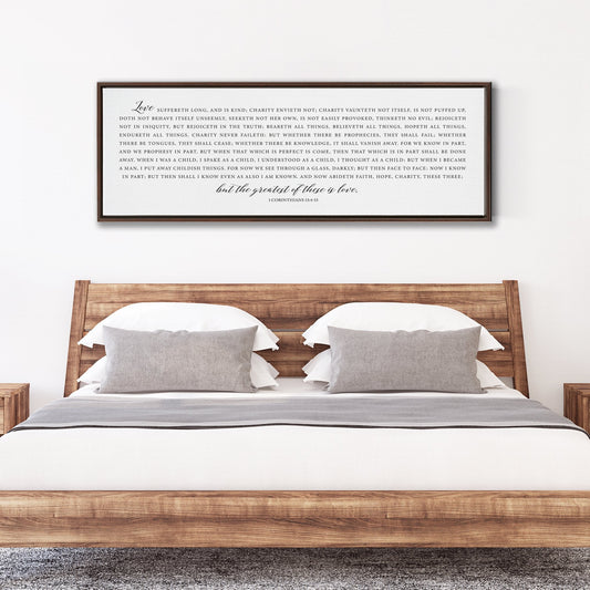 The Greatest of These is Love | 1 Corinthians 13:4-13 | Bible Verse Wall Art - Forever Written