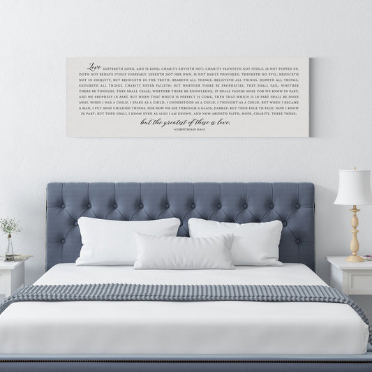 The Greatest of These is Love Sign, Scripture Canvas Wall Art, | 1 Corinthians 13, Bible Verse Sign, Classic Wall art Sign - Forever Written