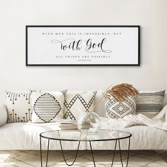 With God All Things Are Possible | Scripture Wall Art | Matthew 19:26 - Forever Written