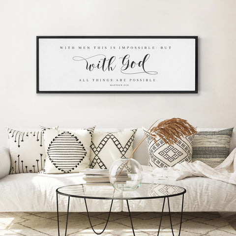 With God All Things Are Possible | Scripture Wall Art | Matthew 19:26 - Forever Written