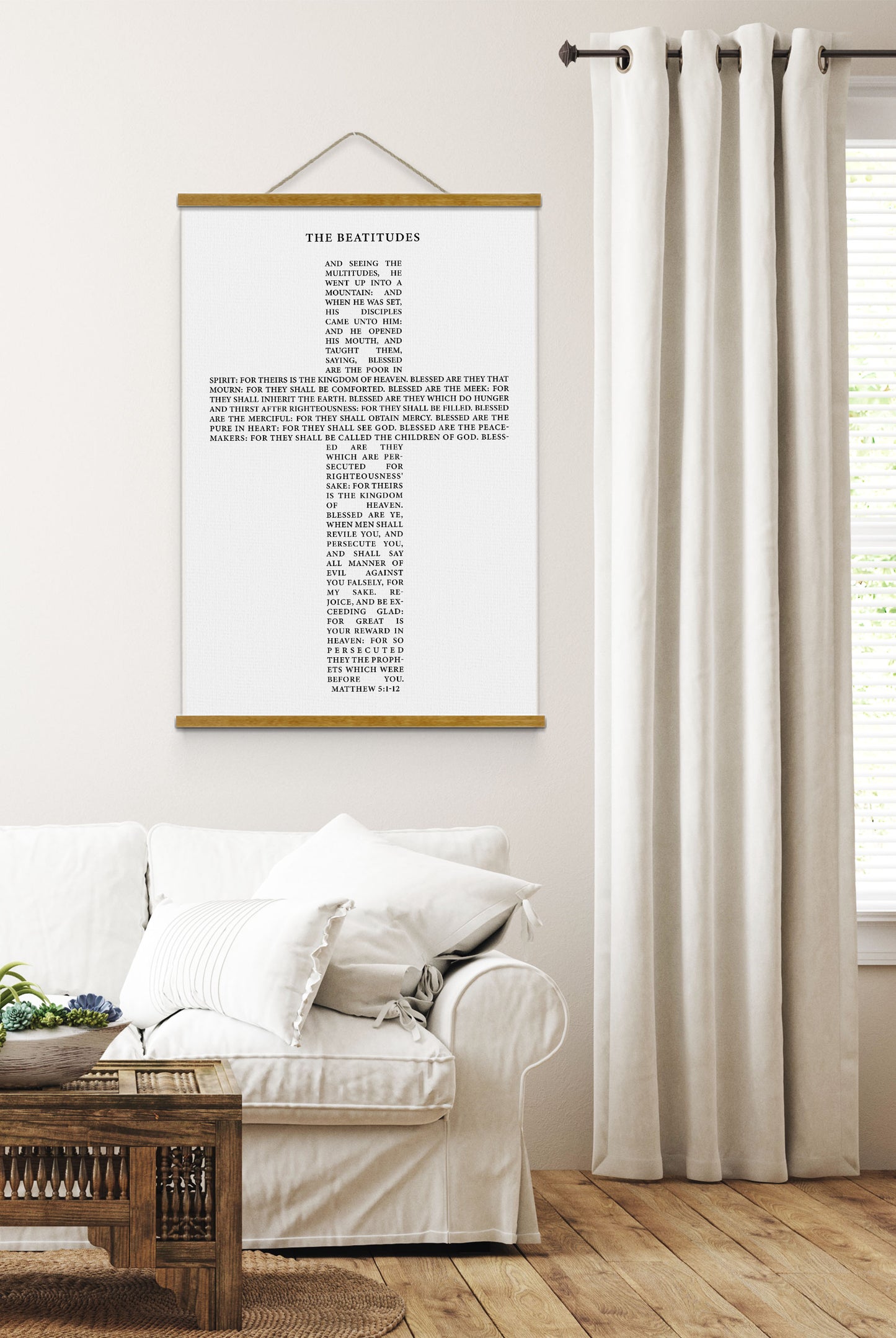 The Beatitudes Scripture Hanging Canvas