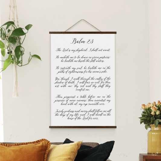 Psalm 23 Scripture Hanging Canvas