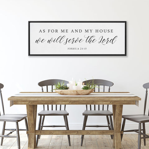 As For Me and My House | Joshua 24:15 | Bible Verse Wall Art - Forever Written