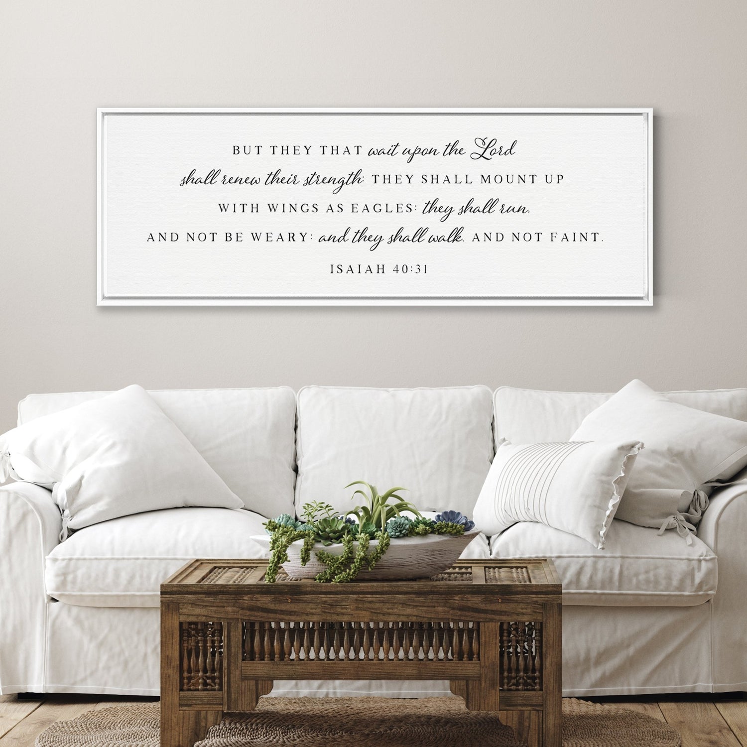 But They That Wait Upon The Lord II | Isaiah 40:31 | Bible Verse Wall Art - Forever Written