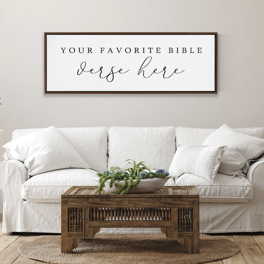 Custom Bible Verse Canvas Quote Sign | Personalized Wall Art Sign, Inspirational Canvas Wall Art - Forever Written