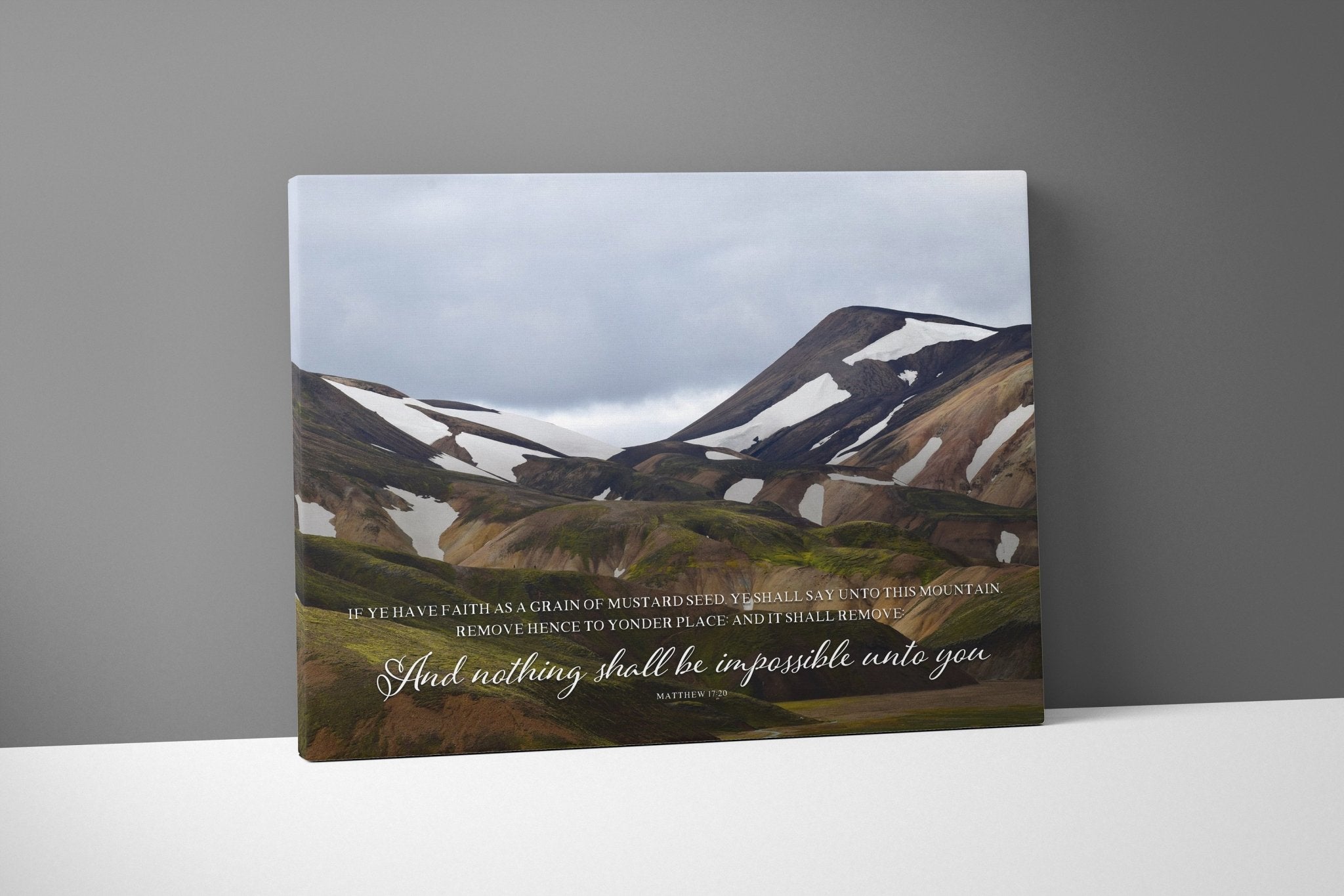 Scripture Wall Art | Faith Can Move Mountains | Matthew 17:20 – Forever ...
