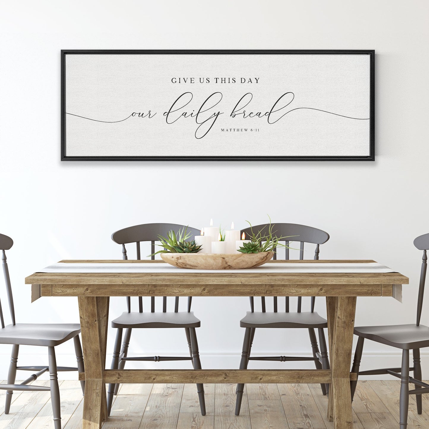 Give Us This Day Our Daily Bread | Dining Room Sign | Matthew 6:11 - Forever Written