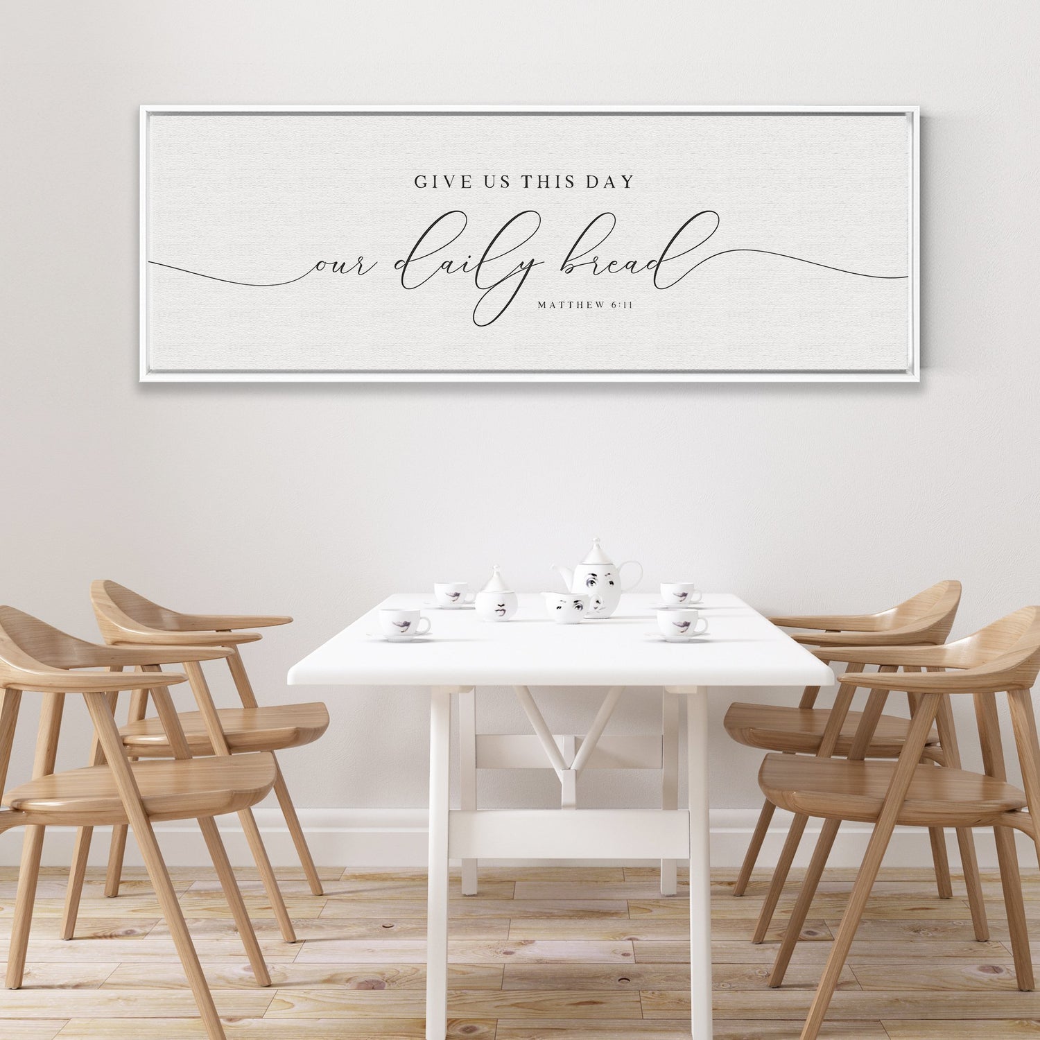 Give Us This Day Our Daily Bread | Dining Room Sign | Matthew 6:11 - Forever Written
