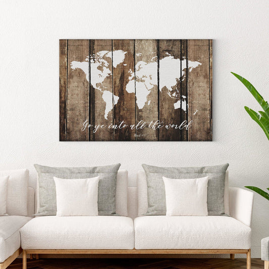 Go Ye Into All The World | Mark 16:15 | Scripture Wall Art - Forever Written