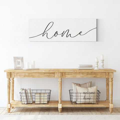 Home | Home Sign | Home Welcome Sign | Large Home Decor Sign | Home Decor | Farmhouse Wall Art | Large Home Decor Signs With Frame Options - Forever Written