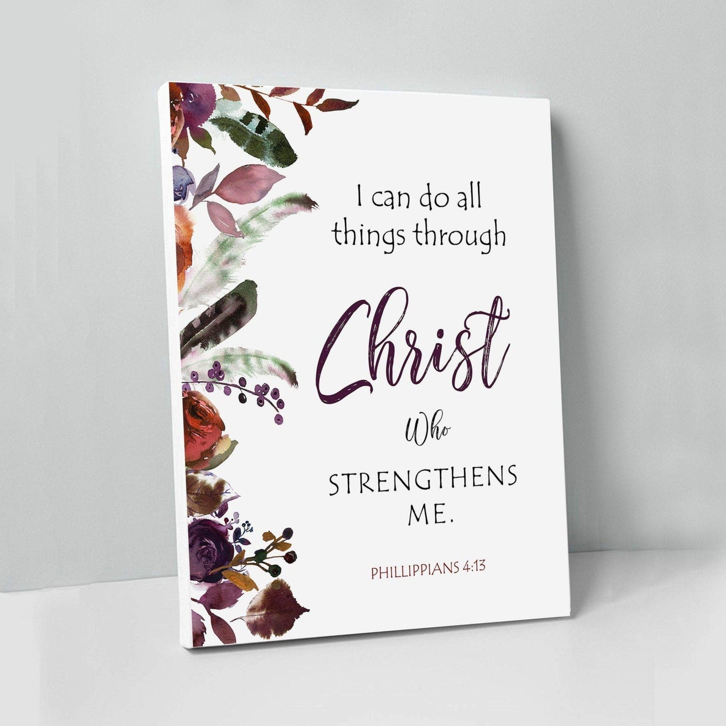 I Can Do All Things Through Christ | Philippians 4:13 | Scripture Wall Art - Forever Written