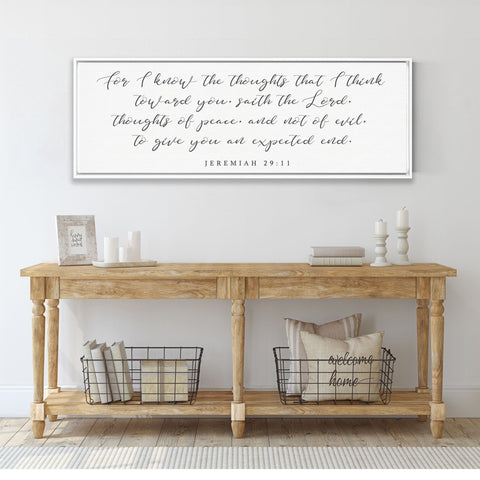 I Know the Thoughts that I Think Toward You | Jeremiah 29:11 | Bible Verse Wall Art - Forever Written
