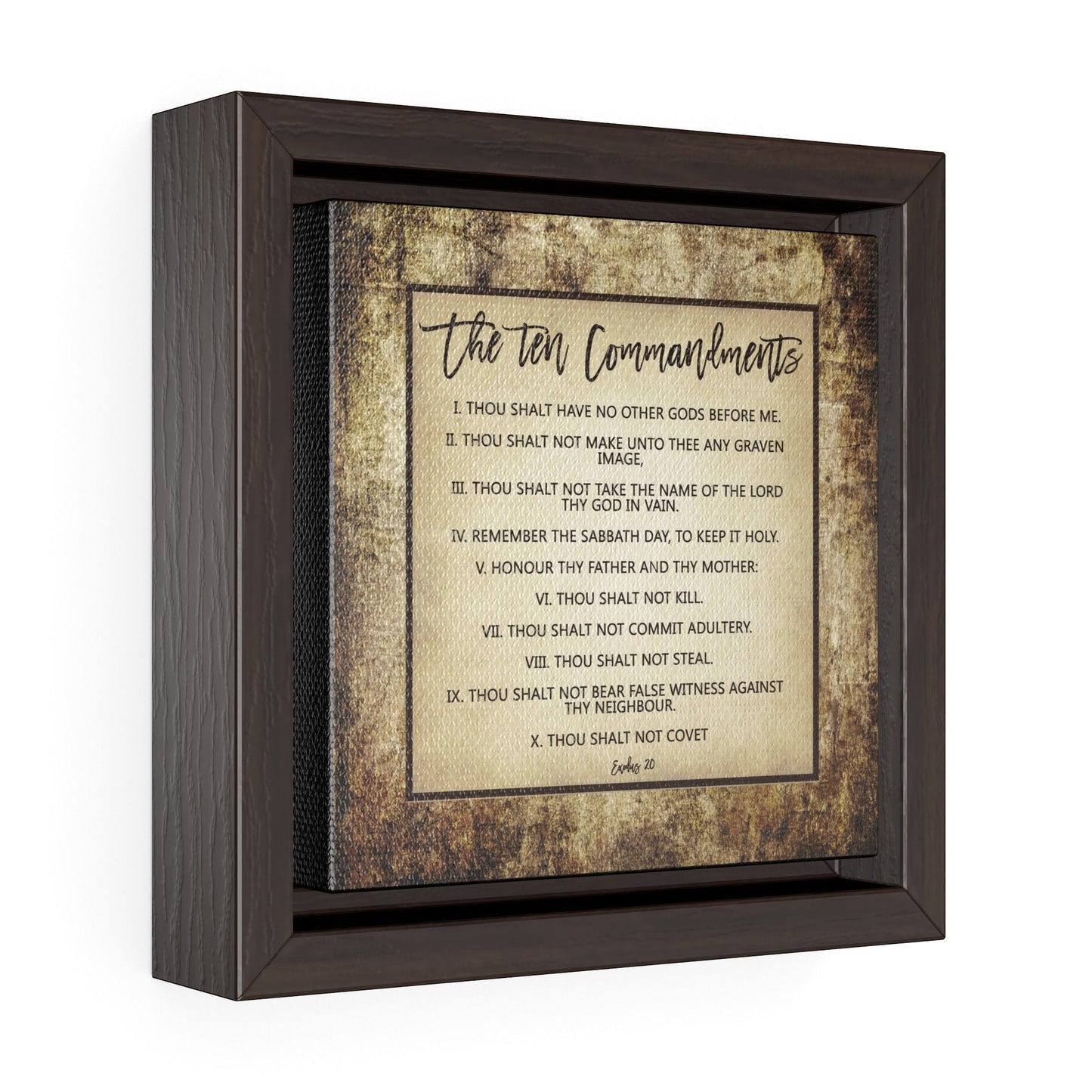 The Ten Commandments Modern Canvas| Scripture Bible Verse Art |  Christian Home Decor Ten Commandments Canvas Exodus 20 Wall Art