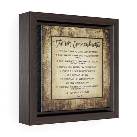 The Ten Commandments Modern Canvas| Scripture Bible Verse Art |  Christian Home Decor Ten Commandments Canvas Exodus 20 Wall Art