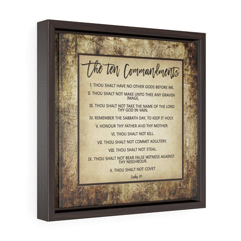 The Ten Commandments Modern Canvas| Scripture Bible Verse Art |  Christian Home Decor Ten Commandments Canvas Exodus 20 Wall Art