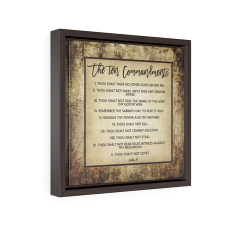 The Ten Commandments Modern Canvas| Scripture Bible Verse Art |  Christian Home Decor Ten Commandments Canvas Exodus 20 Wall Art