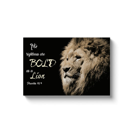 The Righteous Are Bold As A Lion Canvas Or Fine Art Print | Scripture Canvas | Christian Canvas | Wall Art