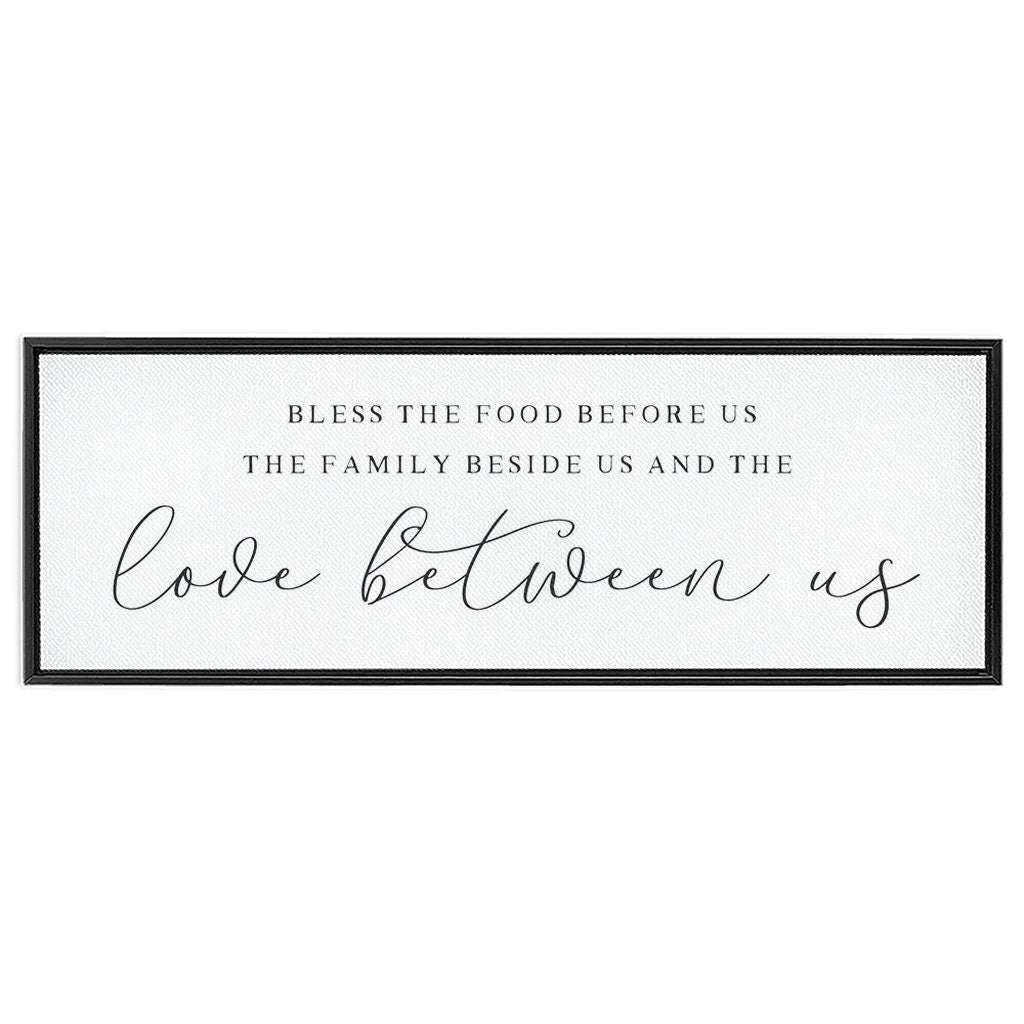 Bless The Food Before Us Sign | Dining Room Signs | Dining Room Christian Wall Decor | Kitchen Sign | Bless The Food Sign With Frame Options