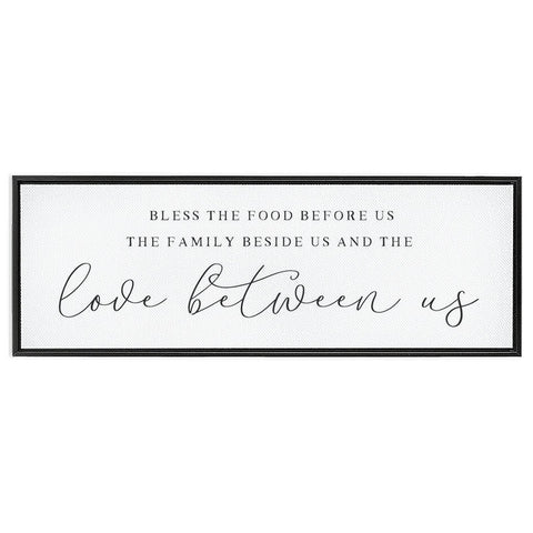 Bless The Food Before Us Sign | Dining Room Signs | Dining Room Christian Wall Decor | Kitchen Sign | Bless The Food Sign With Frame Options