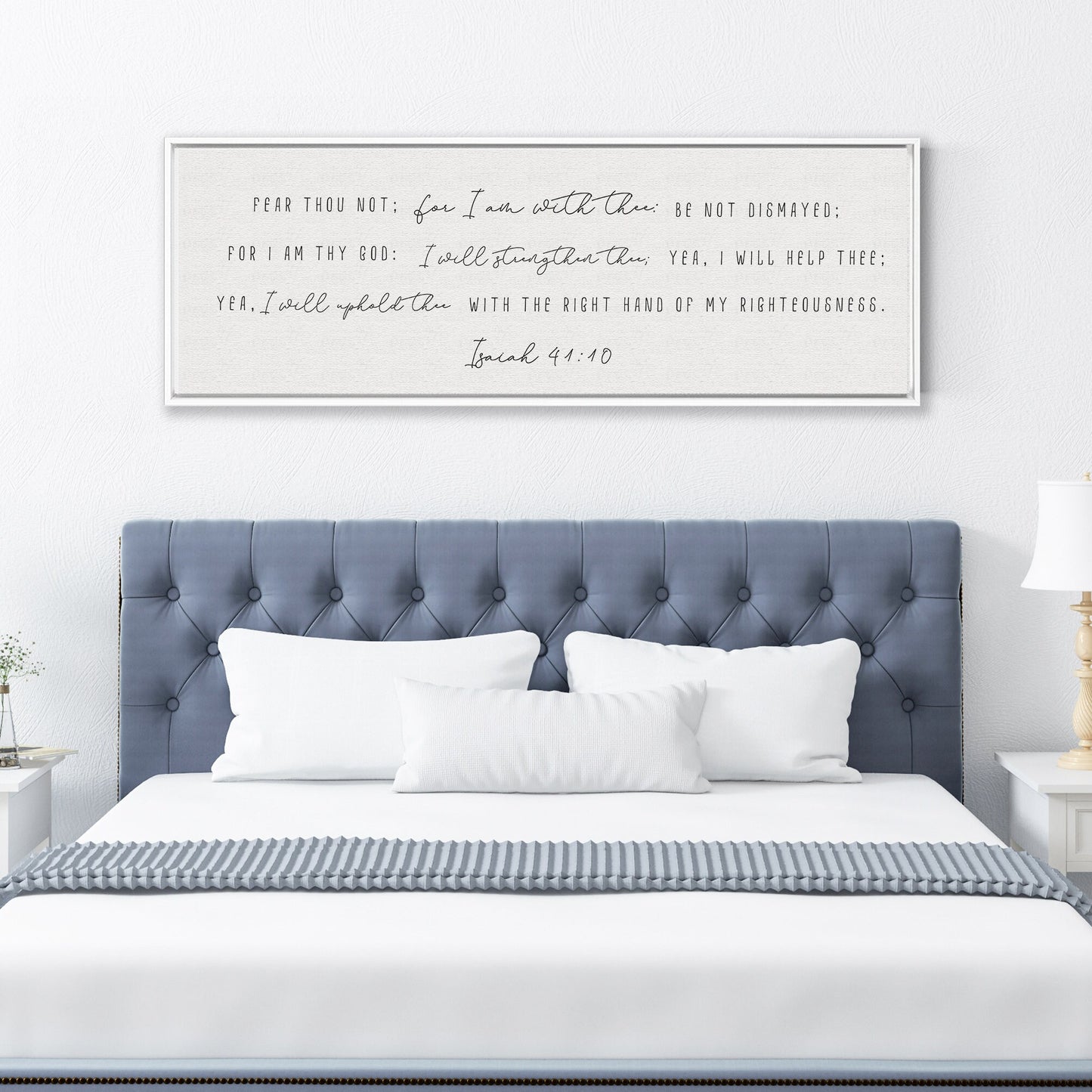 Fear Thou Not For I Am With Thee  | Scripture Sign | Christian Wall Decor | Bible Verse Sign | Isaiah 41:10 Sign With Frame Options