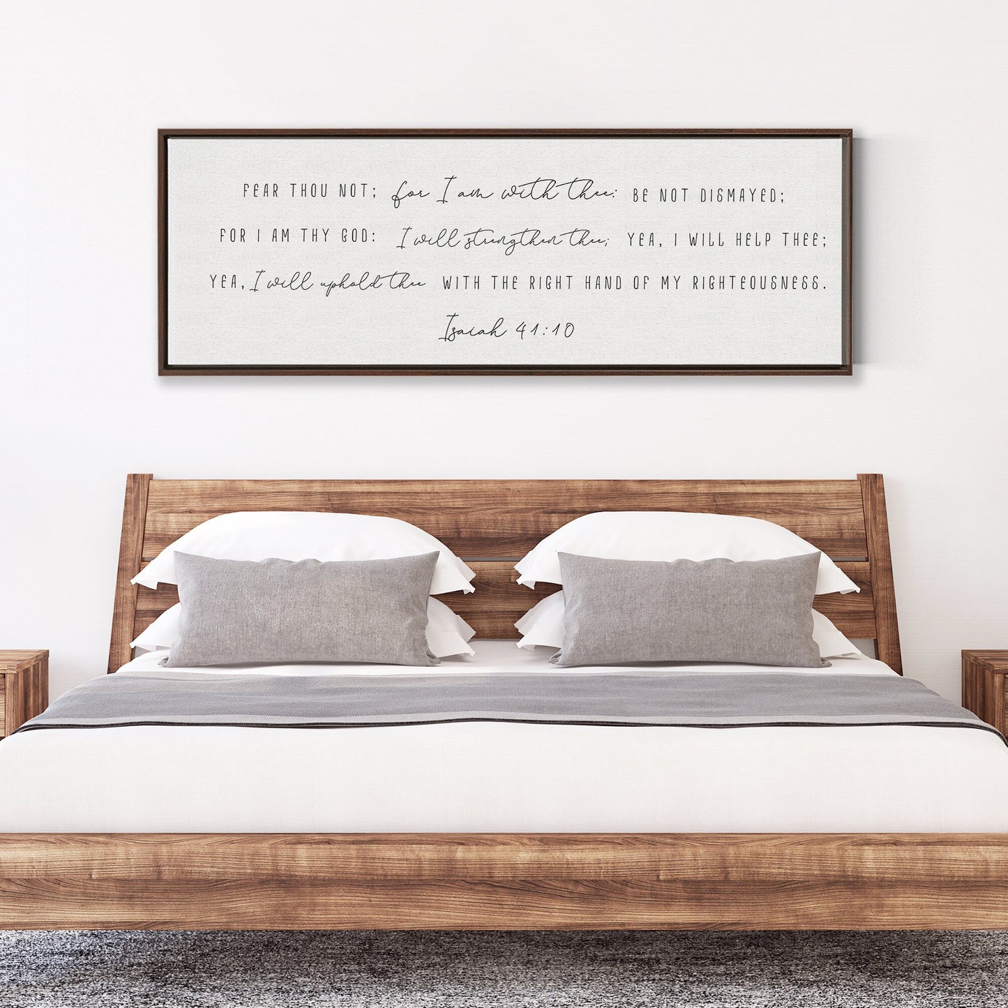 Fear Thou Not For I Am With Thee  | Scripture Sign | Christian Wall Decor | Bible Verse Sign | Isaiah 41:10 Sign With Frame Options