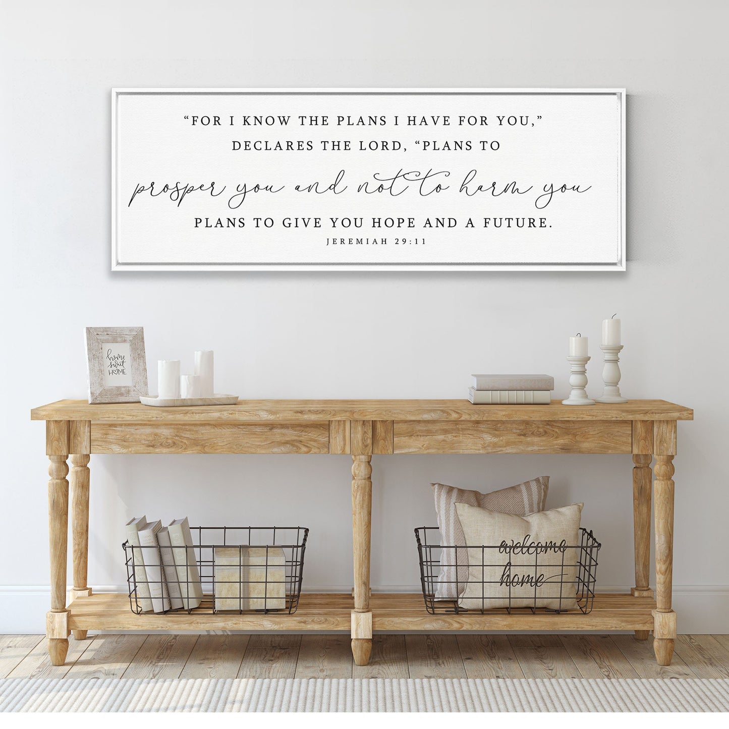 For I Know The Plans I have For You| Scripture Sign | SCRIPTURE WALL ART | | Large Home Bible Verse Sign With Frame Options | Jeremiah 29:11