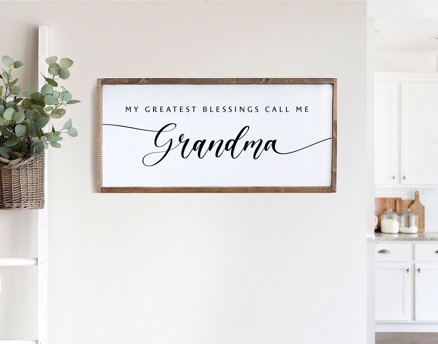 Mother's Day Gift My Greatest Blessings Call Me Grandma Wood Sign, Hand Painted, Rustic Wood Sign Psalm 46:10
