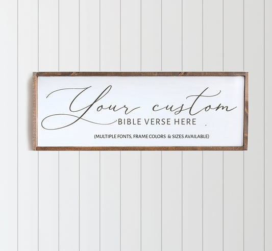CUSTOM Bible Verse WOOD SIGN| Christian Wall Art | Farmhouse Wood Sign | Scripture Wall Art | Christian Wall Art | Personalized Sign