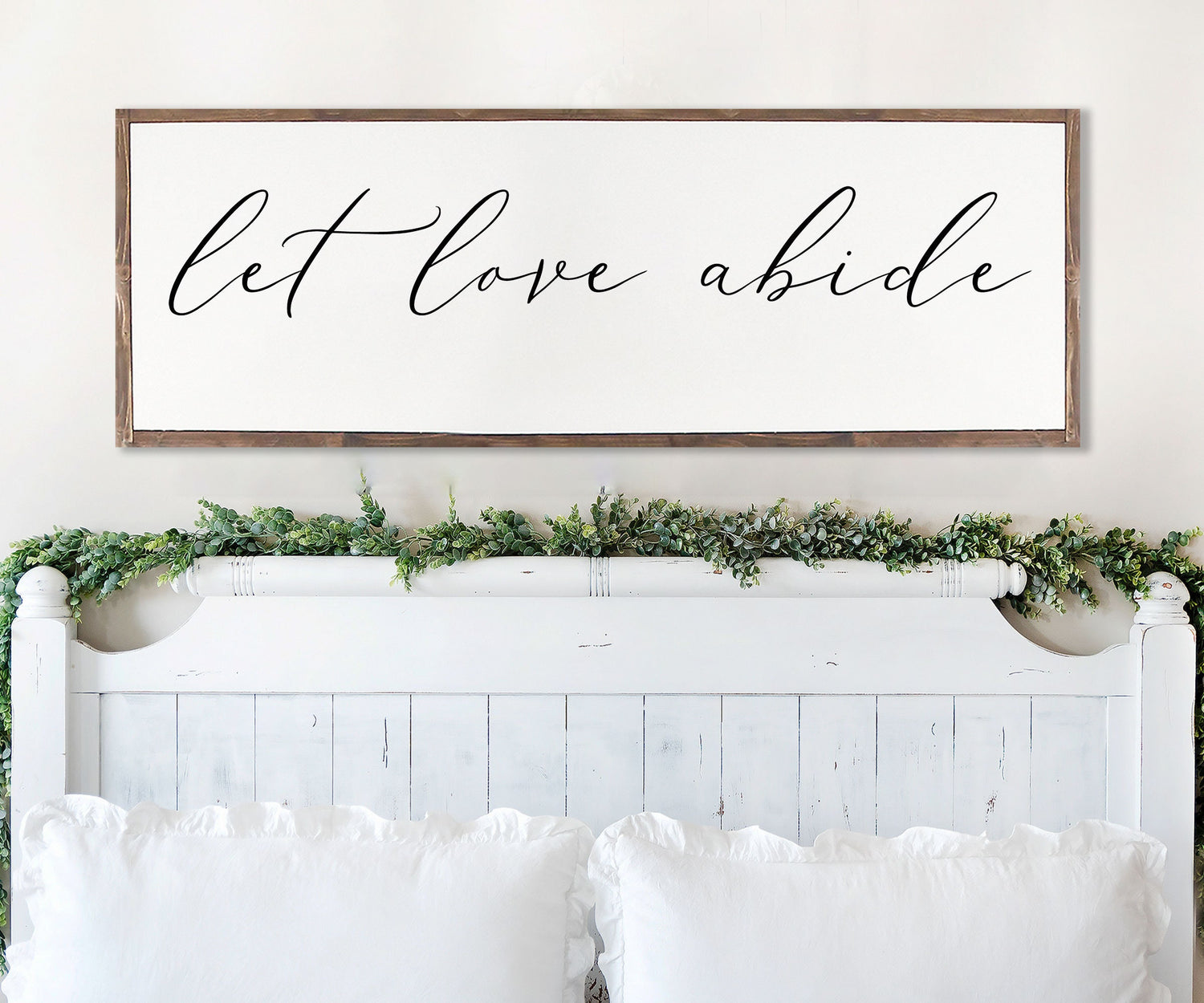 Let Love Abide WOOD SIGN| Christian Wall Art | Farmhouse Wood Sign | Scripture Wall Art | Christian Wall Art |  Let Love Abide