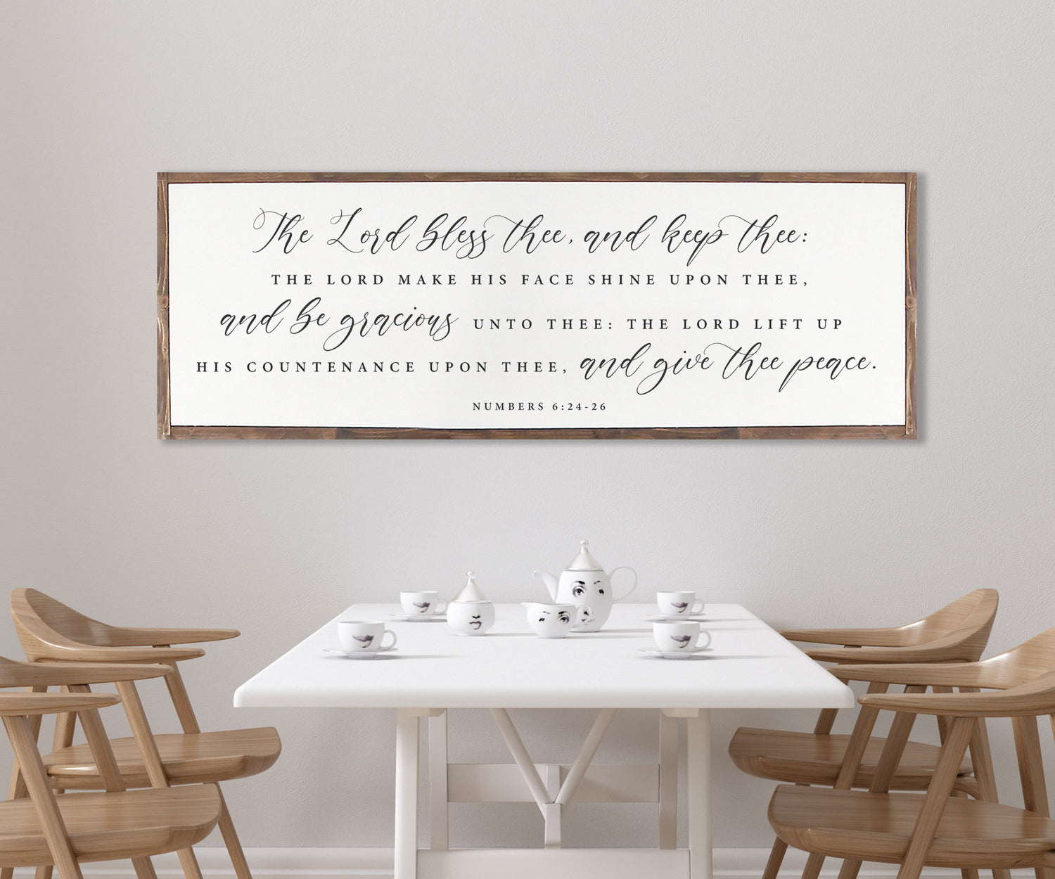 The Lord Bless Thee and Keep Thee |  Farmhouse Wood Sign | CHRISTIAN WALL ART | Scripture Wall Art |  Haggai 2:9 | The Blessing Wood Sign