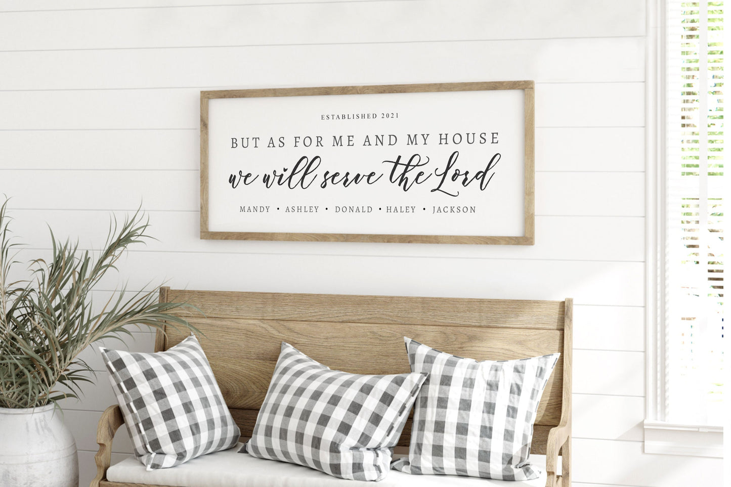 AS FOR ME and My House | Personalized Family Sign | As For Me and My House Sign | Christian Wall Art | Personalized Sign | Joshua 24:15