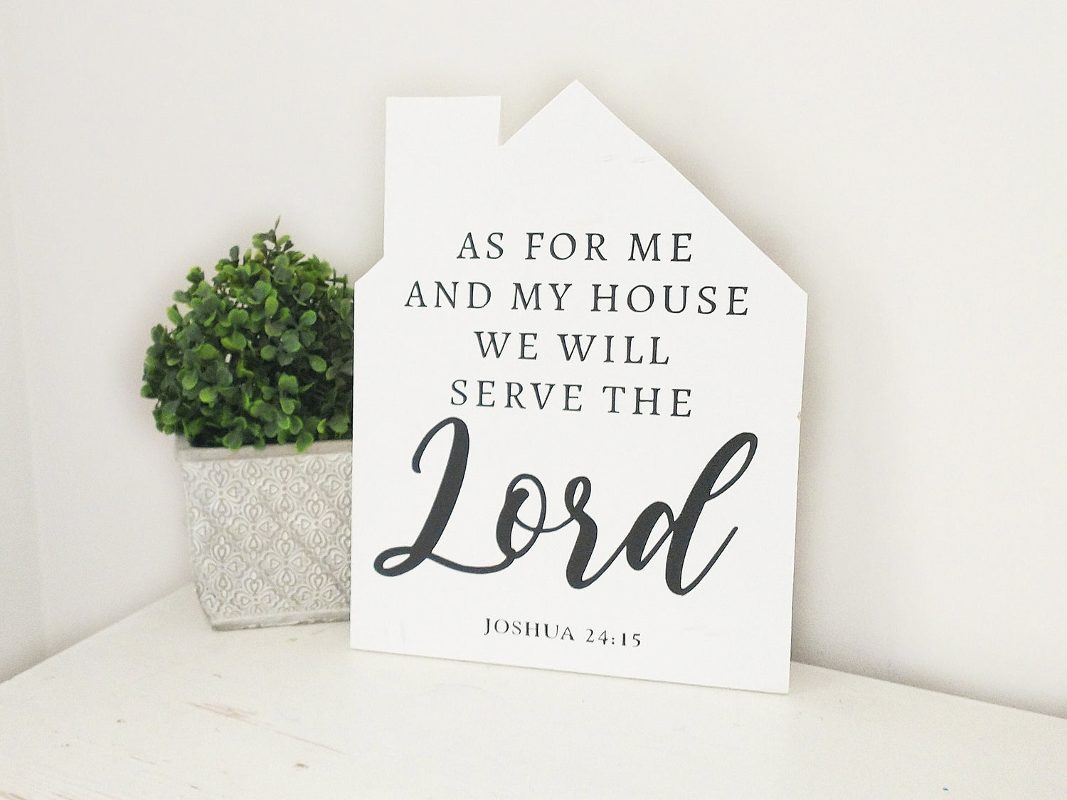 As For Me and My House We will Serve the Lord Scripture Wall Art Wood House Hanging | Farmhouse decoration | CHRISTIAN WALL ART