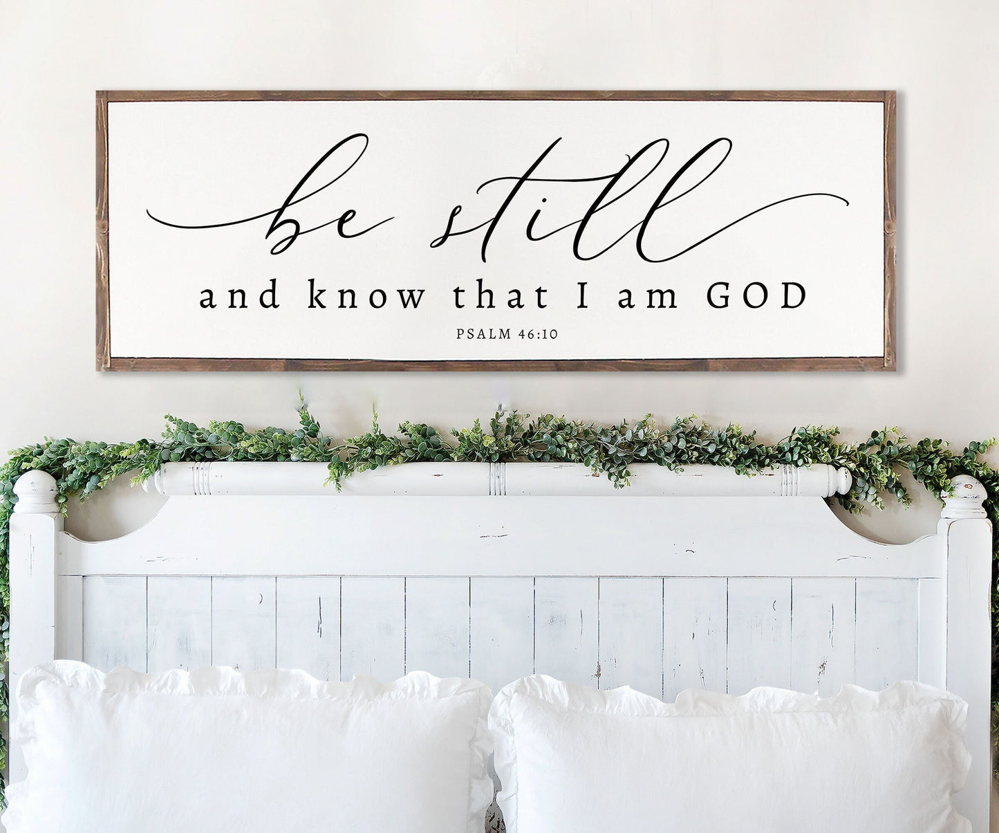 Be Still And Know Christian Wood Sign | Master bedroom  Farmhouse Wood Sign | CHRISTIAN WALL ART | Scripture Wall Art | Psalm 46:10