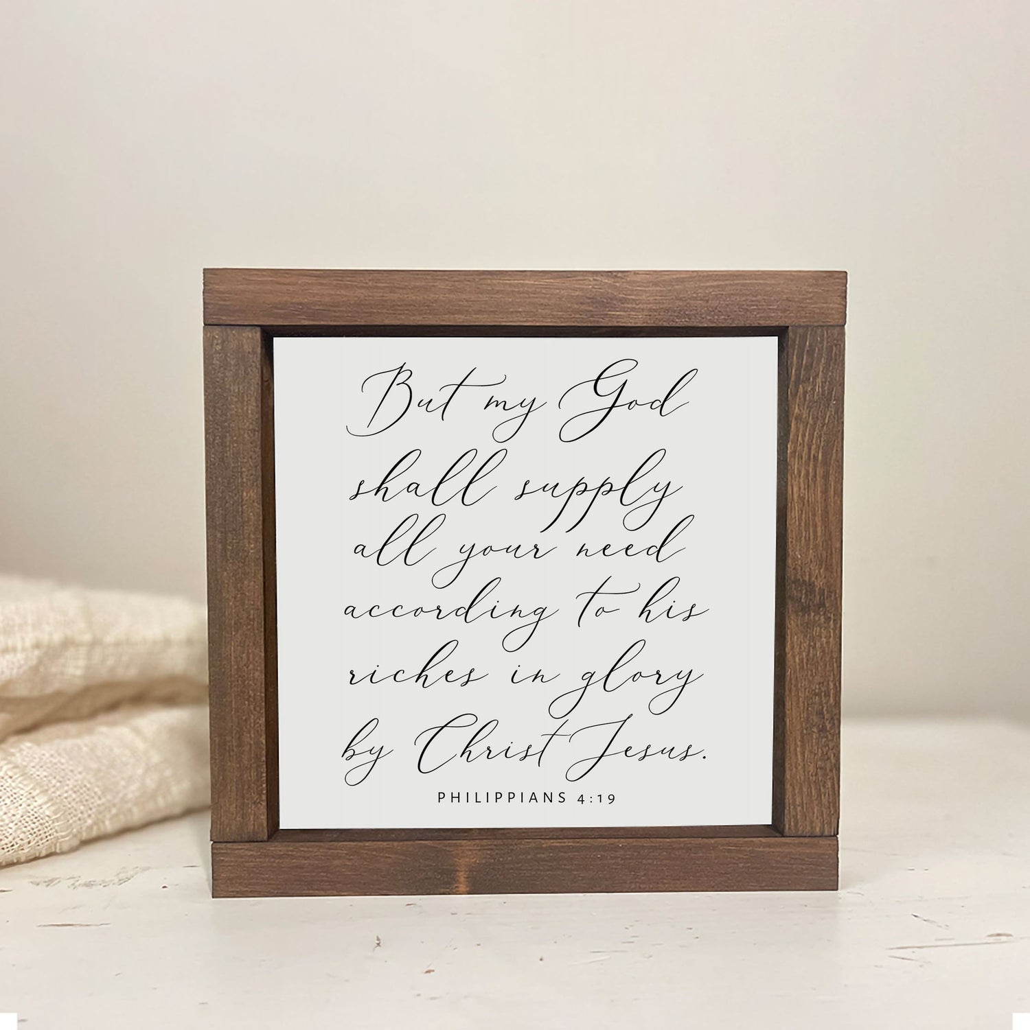 But My God Shall Supply All Your Need Thanksgiving, Farmhouse décor, rustic wood sign, Fall Décor - Philippians 4:19 Christian Wall Art