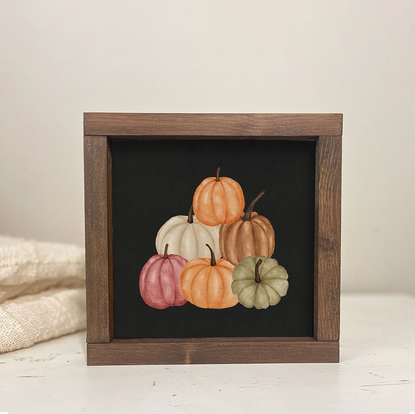 Watercolor Pumpkins FALL WALL DECOR, Thanksgiving sign, Fall wall art, Thanksgiving décor, Autumn Farmhouse décor, rustic wood sign, pumpkin